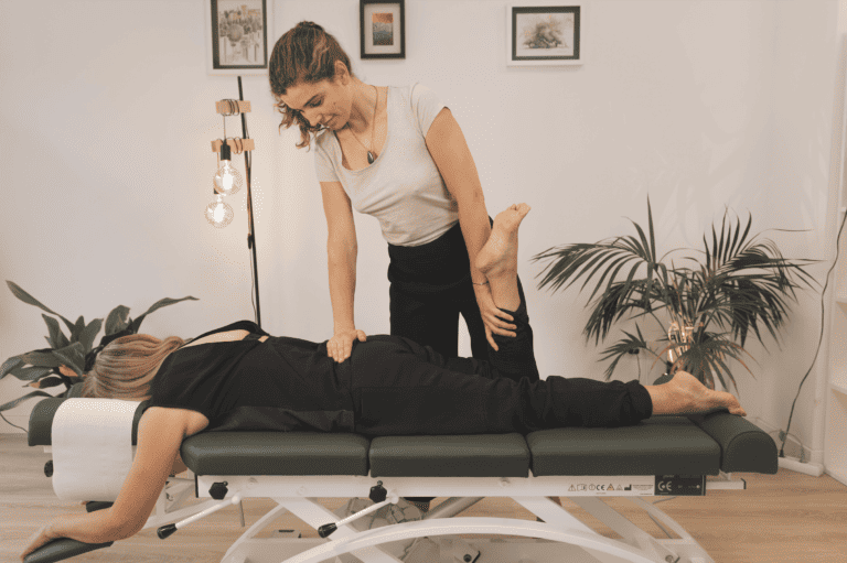 a lady getting Chiropractic massage